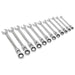 Sealey Flexible Head Ratchet Combination Spanner Set 12pc Metric S0635 Siegen by Sealey - Dynamic Drive