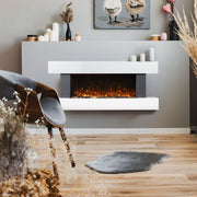 Baridi 46" Wall Mounting 1000W/2000W Electric Fireplace with LED Flame Effects Baridi - Dynamic Drive