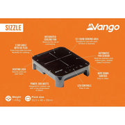 Vango Sizzle Induction Hob Single Portable Outdoor Camping Caravan & Motorhome Vango - Dynamic Drive