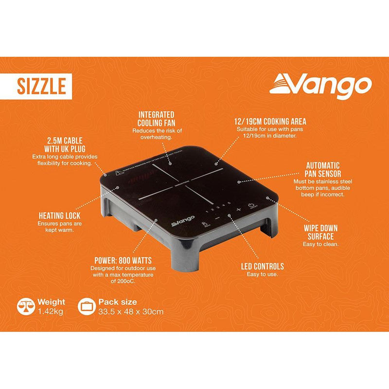 Vango Sizzle Induction Hob Single Portable Outdoor Camping Caravan & Motorhome Vango - Dynamic Drive
