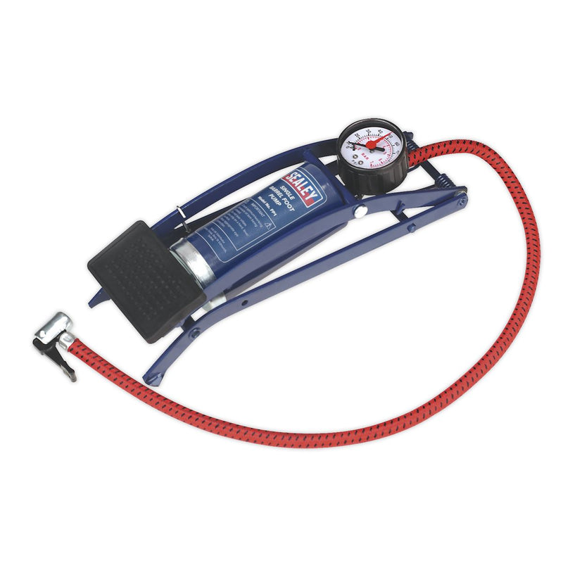Sealey Foot Pump Single Barrel FP1 Sealey - Dynamic Drive