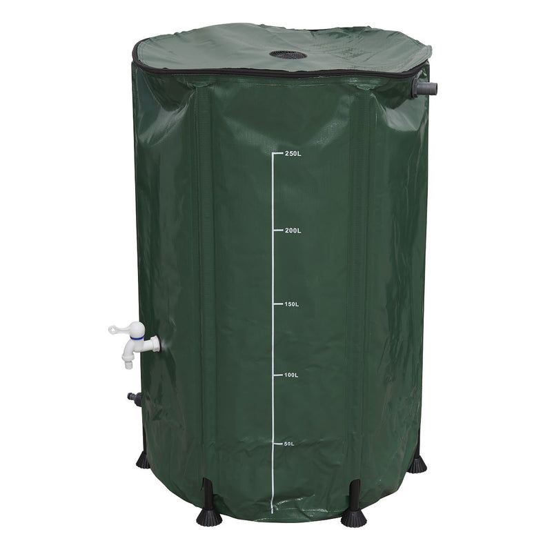 Dellonda Collapsible PVC Garden Water Butt with Zipped Lid & Drain Tap 250L Dellonda - Dynamic Drive