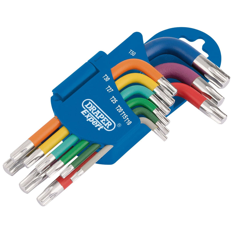 Draper TX-STAR Metric Coloured Short Arm Key Set (9 Piece) 66135 Draper - Dynamic Drive