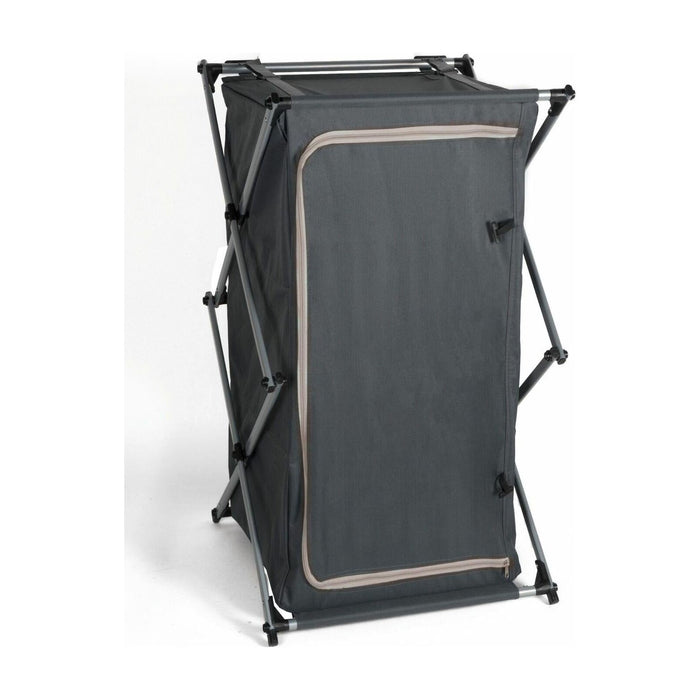 Camping Storage Cupboard Cabinet Folding Canvas Clothes Wardrobe 2 Shelves Camp Active  - Dynamic Drive