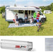 Fiamma F45S 425cm Awning Polar White Case Royal Blue Fabric Motorhome Caravan Fiamma  - Dynamic Drive