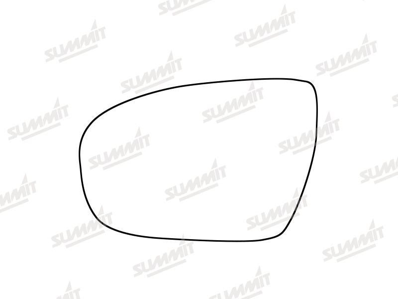 Summit Stick-On Standard Mirror Glass fits Hyundai i20 16 on LHS Summit - Dynamic Drive