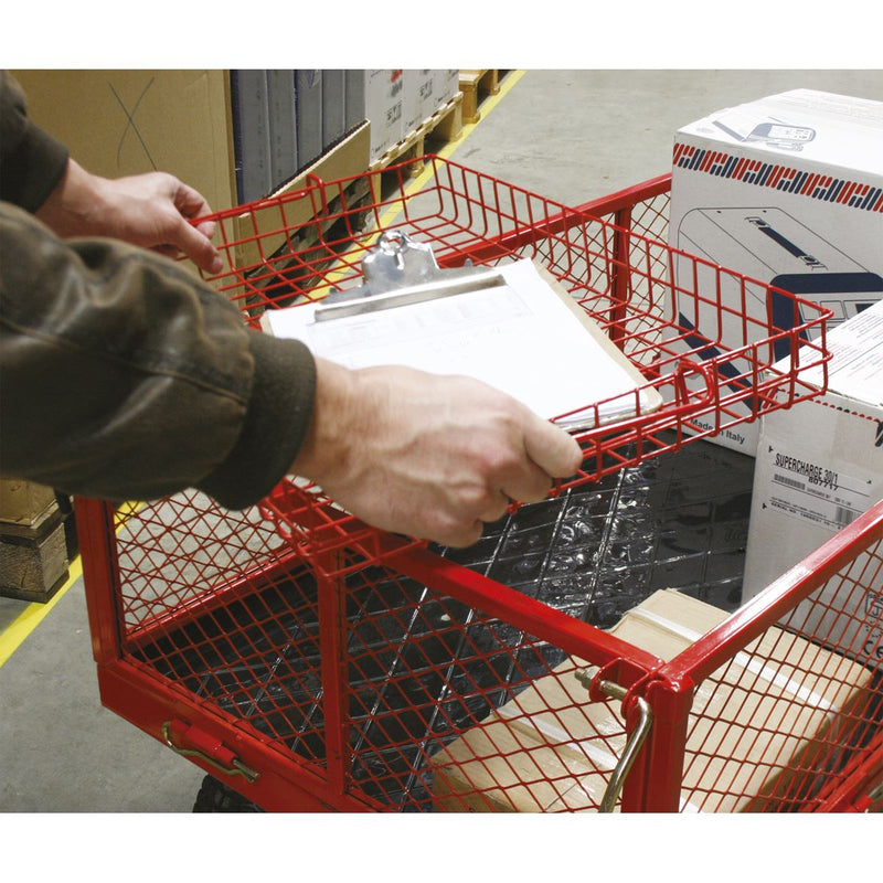 Sealey Platform Truck with Sides Pneumatic Tyres 450kg Capacity CST806 Sealey - Dynamic Drive