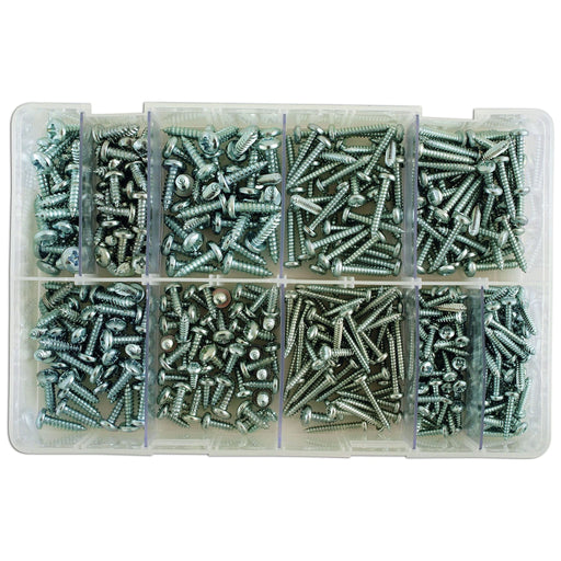 Connect Assorted Self Tapping Pan Pozi Screws 8-12 Box 330pc 35001 Tool Connection - Dynamic Drive
