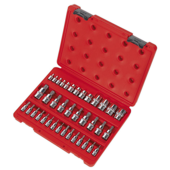 Sealey TRX-Star* & Security Socket Bit Set 38pc 1/4",3/8"&1/2"Sq Dr AK6197 Sealey  - Dynamic Drive