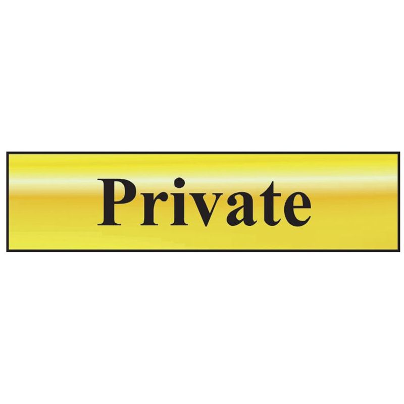 Scan Private - Polished Brass Effect 200 x 50mm Scan - Dynamic Drive