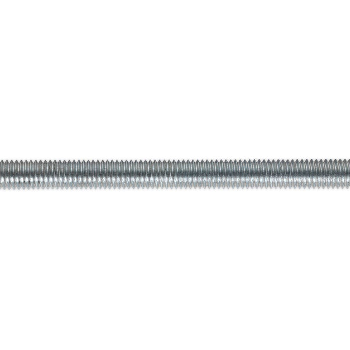 Sealey Studding M8 x 1m Zinc DIN 975 Pack of 5 STUD8 Sealey  - Dynamic Drive