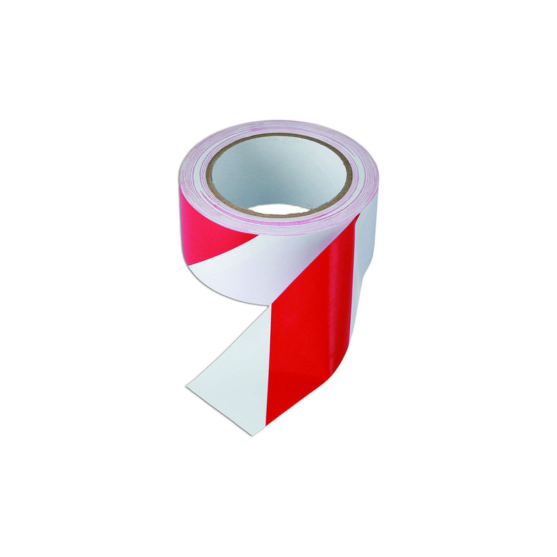 Connect Red & White Barrier Tape 50mm x 33m Adhesive 1pc 35367 Tool Connection - Dynamic Drive