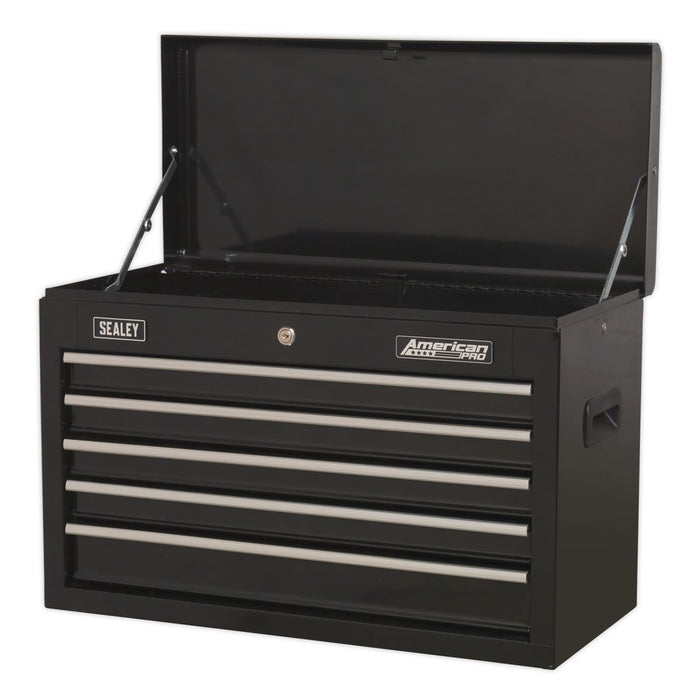 Sealey Topchest 5 Drawer with Ball-Bearing Slides - Black Sealey  - Dynamic Drive