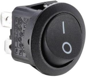 W4 250V Round Double Rocker Switch On/Off Black 37203 W4 - Dynamic Drive