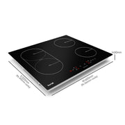 Baridi Integrated Induction Hob 4 Cooking Zones & Bridge Zone 60cm 2800W Output Baridi - Dynamic Drive