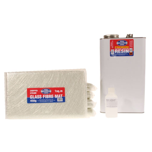 Baileys Fibreglass Premium Repair Kit 5Sq Metre for Heavy Duty Fibreglass Repai Baileys - Dynamic Drive