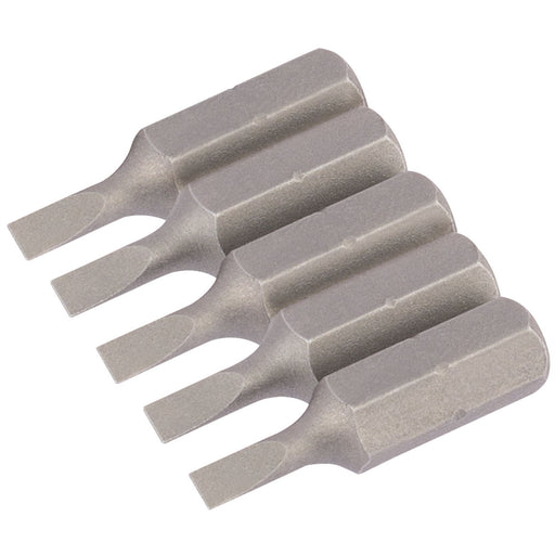 Draper Plain Slot Insert Bit, 3mm, 1/4" Hex, 25mm Long (Pack of 5) 63999 Draper - Dynamic Drive