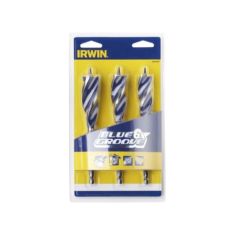 Irwin® Blue Groove 6X Wood Drill Bit Set, 3 Piece IRWIN® - Dynamic Drive