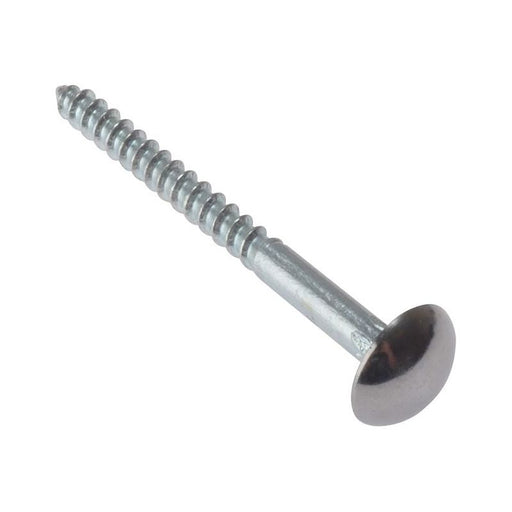 Forgefix Mirror Screw Chrome Domed Top Slotted CSK ST ZP 1.1/2in x 8 Bag 10 ForgeFix - Dynamic Drive