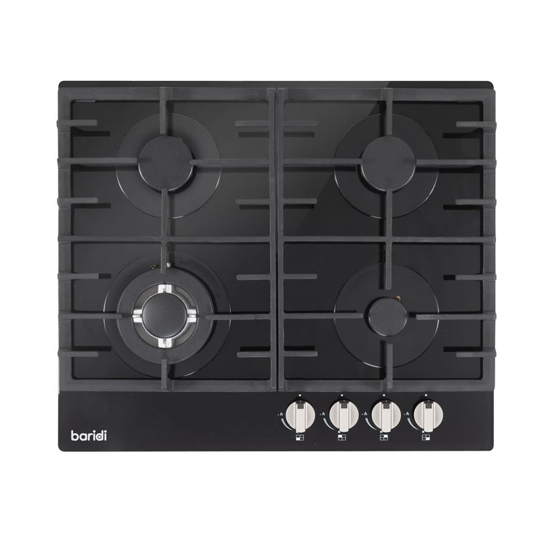 Baridi Gas Hob with 4 Cooking Zones 60cm - Black DH226 Baridi - Dynamic Drive
