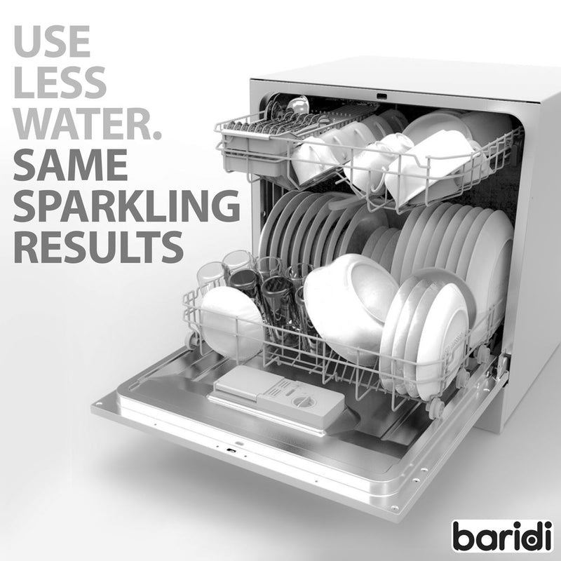Baridi Tabletop Dishwasher 8 Place Settings 8L Capacity - White DH86 Baridi - Dynamic Drive