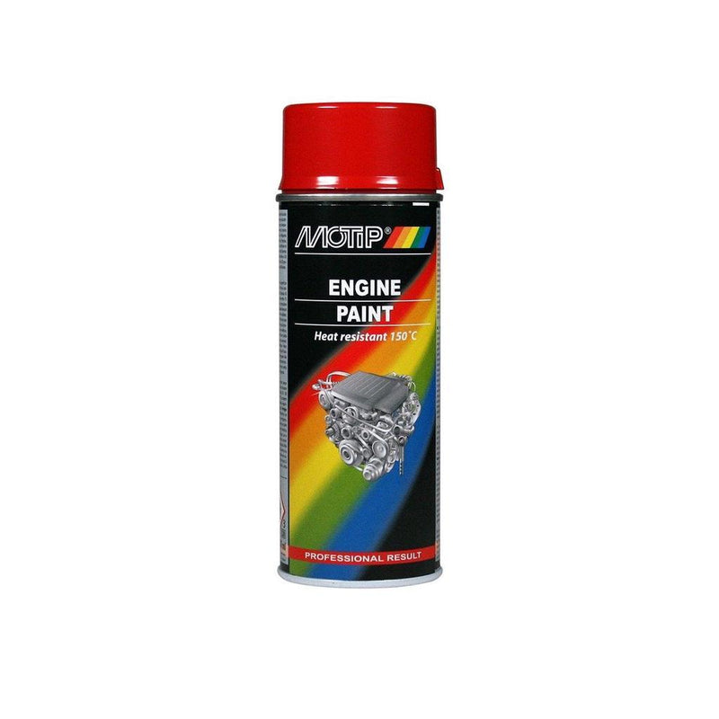 Motip Engine Paint RED Aerosol Rust Prevention VHT Heat Resistant 400ml Motip  - Dynamic Drive