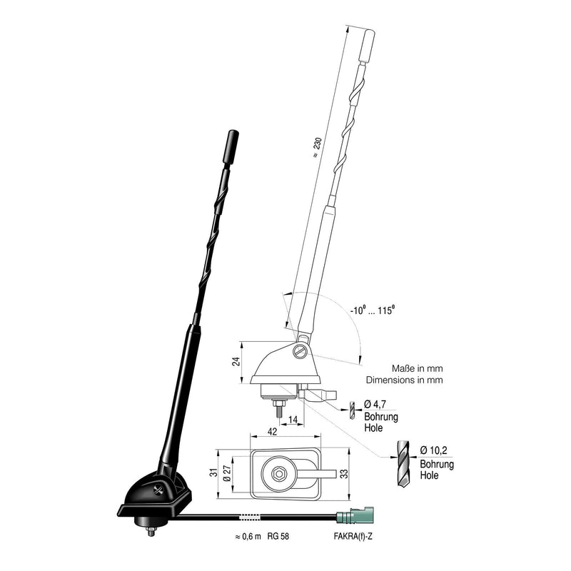 Passive Roof Antenna Use With As2611 PA15013940XX Antennentechnik Bad Blankenburg - Dynamic Drive