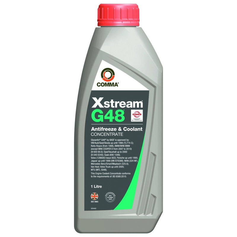 Comma XStream G48 Antifreeze & Coolant Concentrate ASTM D3306, D4985, SAE J1034 Comma  - Dynamic Drive