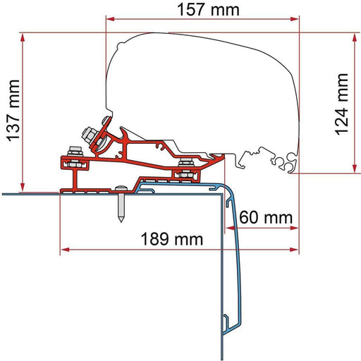 Fiamma F80 Adapter Kit for Rapido C55I C86I Motorhomes (98655Z138) Fiamma - Dynamic Drive
