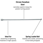 Teng Tools 1/2" Extension Bar 500mm Teng Tools - Dynamic Drive