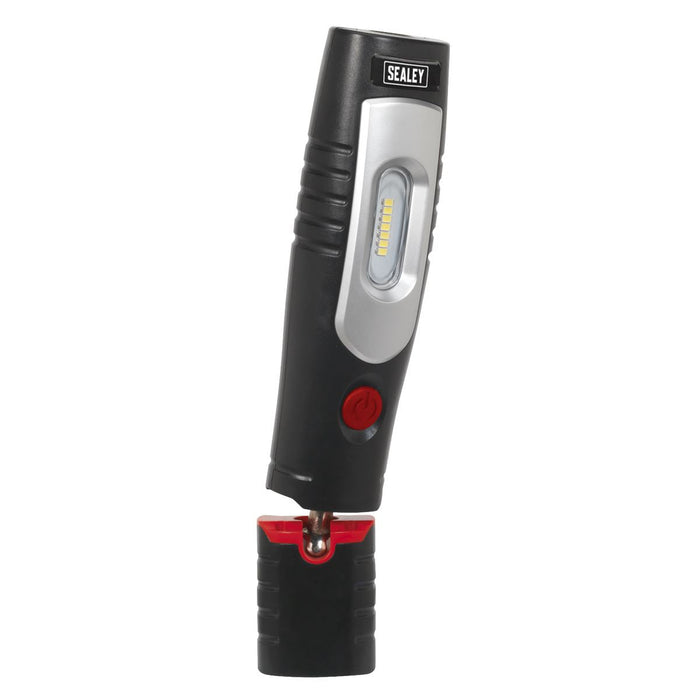 Sealey Rechargeable 360 Inspection Light 7 SMD & 3W SMD LED Black Lithium-ion Sealey - Dynamic Drive