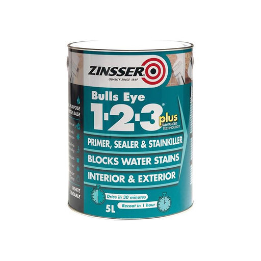 Zinsser Bulls Eye® 1-2-3 Plus Primer, Sealer & Stain Killer White 1 litre Zinsser - Dynamic Drive