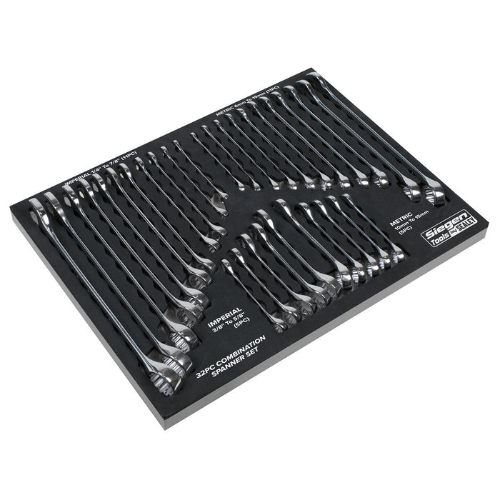 Siegen Siegen Metric/Imperial Combination Spanner Set 32pc S01239 Siegen - Dynamic Drive