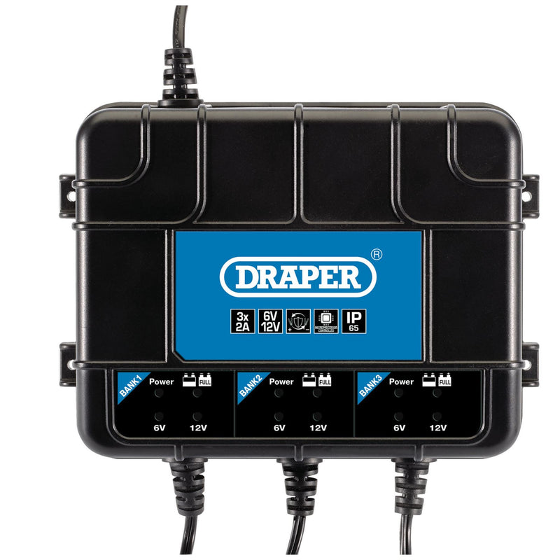 Draper 6/12V 3 Bank Charger Station 53172 Draper - Dynamic Drive