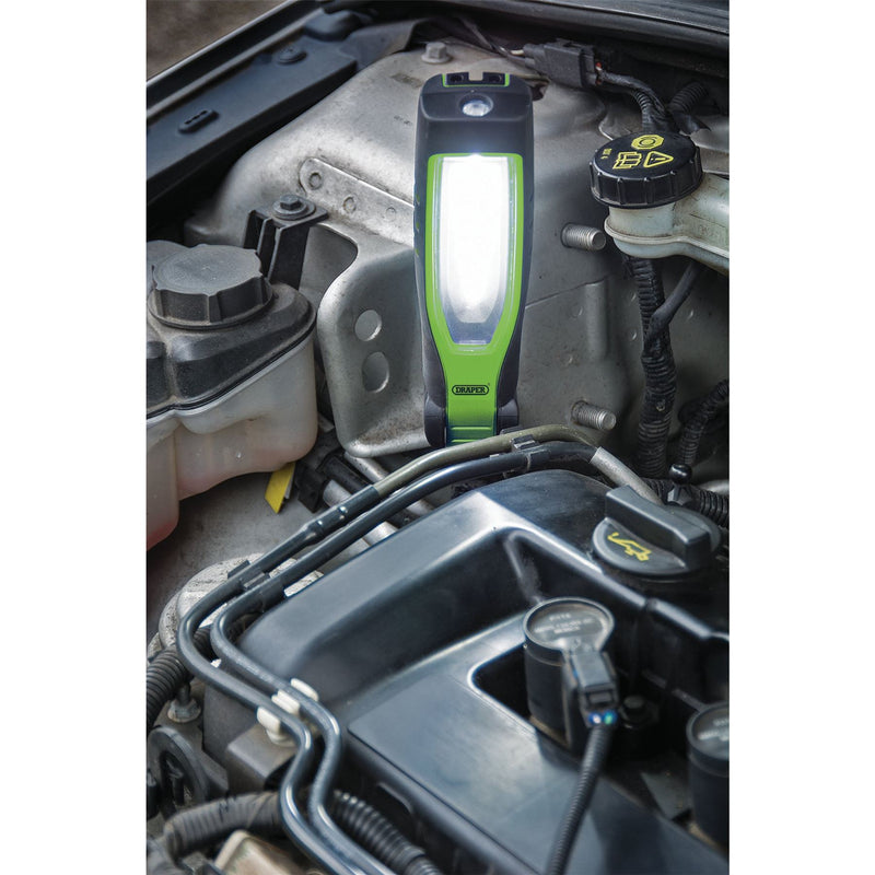 Draper COB/SMD LED Rechargeable Inspection Lamp, 7W, 700 Lumens, Green 11759 Draper - Dynamic Drive
