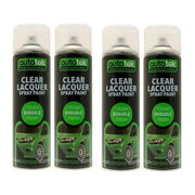 4x AUTOTEK Clear Lacquer 500ML Spray Paint GLOSS HIGH COVERAGE CLEAR LACQUER Autotek  - Dynamic Drive