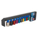 Sealey Premier 10pc 3/8" Drive Multi Coloured Hex Socket Set 10-19mm WallDrive Sealey  - Dynamic Drive