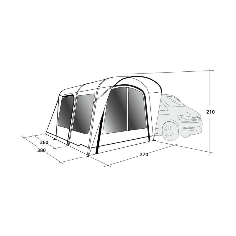 Outwell Wolfburg 380 Air Inflatable Driveaway Campervan Awning Outwell - Dynamic Drive
