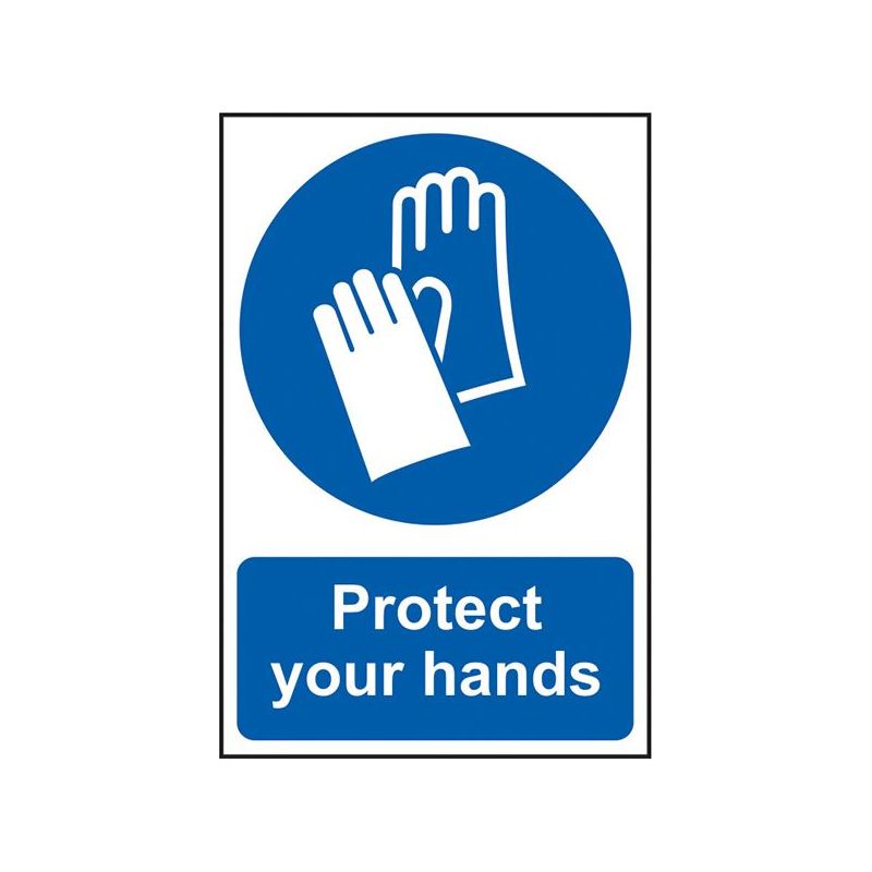 Scan Protect Your Hands - PVC Sign 200 x 300mm Scan - Dynamic Drive