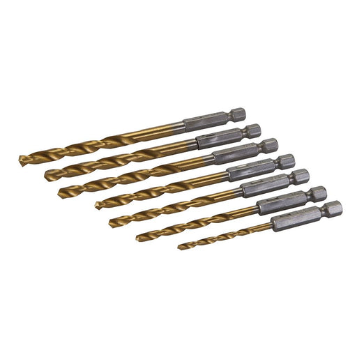 Silverline Hex Shank Drill Bit Set 7pce 3 - 6.5mm Silverline - Dynamic Drive