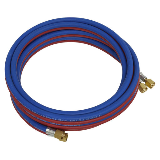Sealey Twin Rubber Hose Set Oxyacetylene 5m SGA5 Sealey - Dynamic Drive