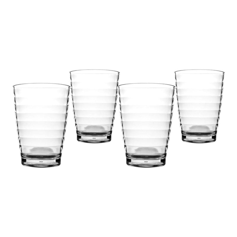 Bo-Camp Lemonade Glass Polycarbonate Ribbed 350 ml 4 Pieces Bo-Camp - Dynamic Drive
