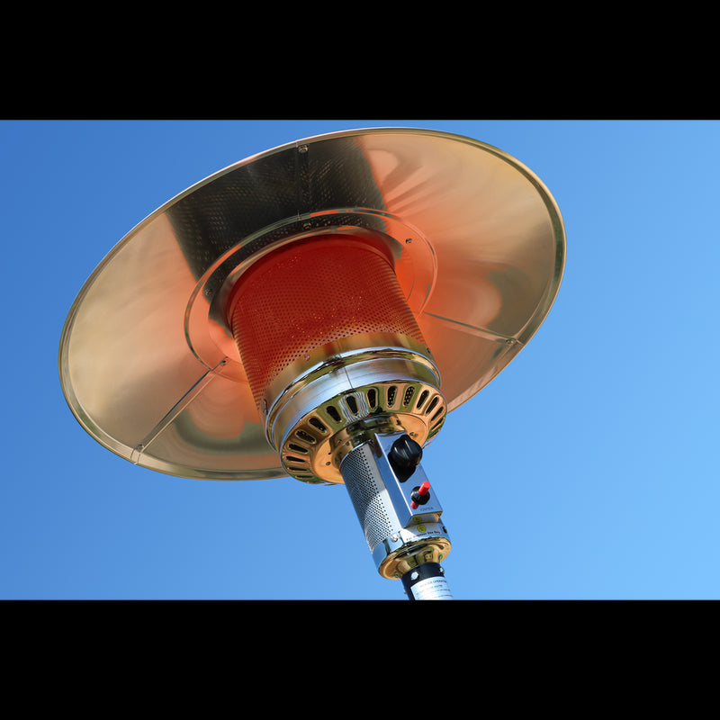 Dellonda Outdoor Garden Gas Patio Heater 13kW Commercial & Domestic Use Black Dellonda  - Dynamic Drive