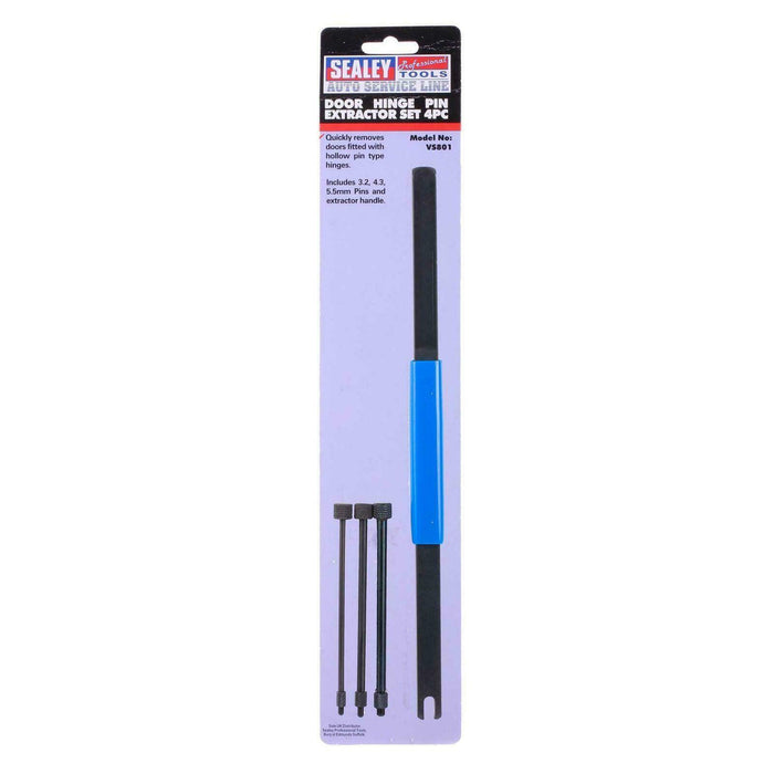 Sealey Car Door Hinge Pin Extractor Removal Tool Extractor Remover 4 Piece Set Sealey  - Dynamic Drive