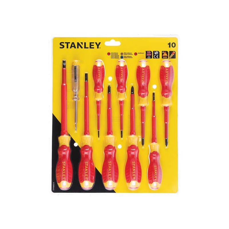 Stanley® Hand Tools FatMax® VDE Insulated Screwdriver Set, 10 Piece STANLEY® Hand Tools - Dynamic Drive