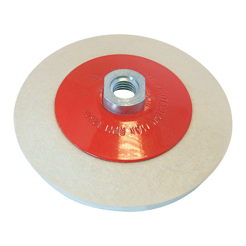 Silverline Bevelled Felt Buffing Wheel 115mm Silverline - Dynamic Drive