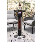 Dellonda Bistro Table with 1600W Heater - Black Stainless Steel Dellonda  - Dynamic Drive