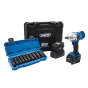 Draper D20 20V Brushless Mid-Torque Impact Wrench Kit, 1/2" Sq. Dr. & Metric Dee Draper - Dynamic Drive