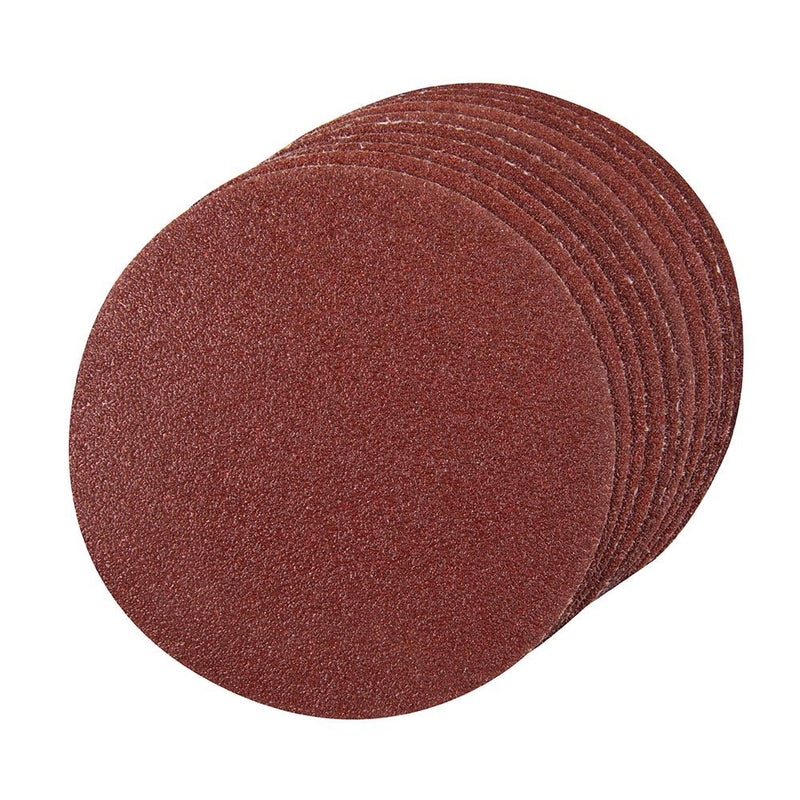 Silverline Hook & Loop Discs 125mm 10pce 125mm 4 x 60, 2 x 80, 120, 240G Silverline - Dynamic Drive