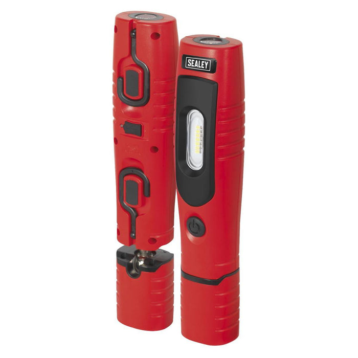 Sealey Rechargeable 360 Inspection Light 7 SMD & 3W SMD LED Red Lithium-ion Sealey - Dynamic Drive